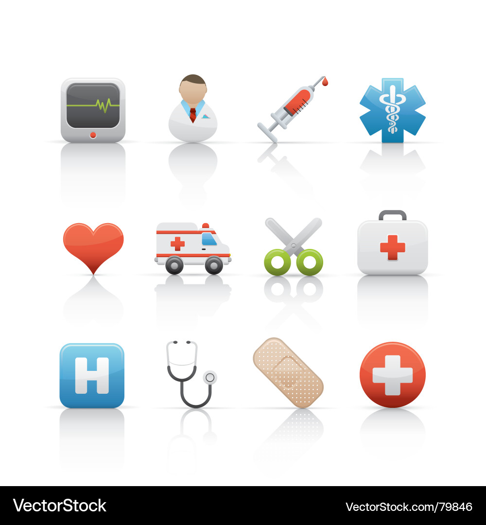 Medical Icon Set Vector Image