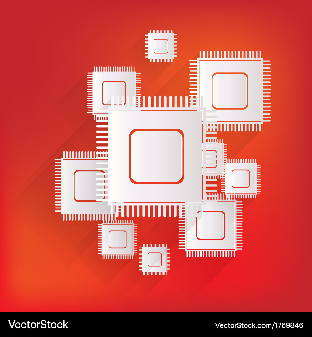 Microchip web icon Vector Image
