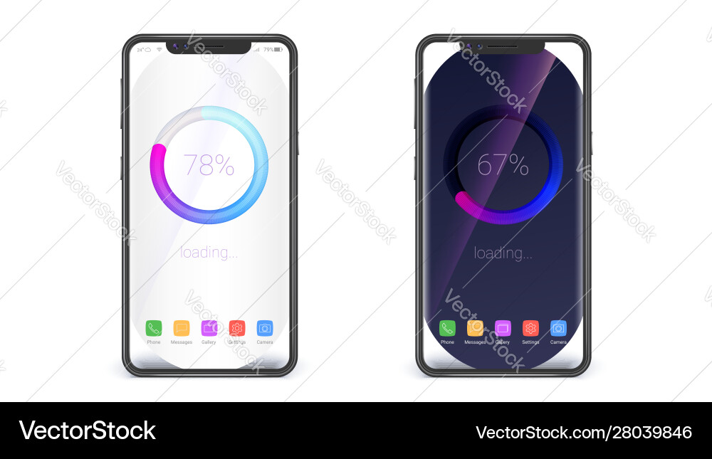 Modern 3d web preloader updates on screen Modern 3d web preloader updates on screen vector image