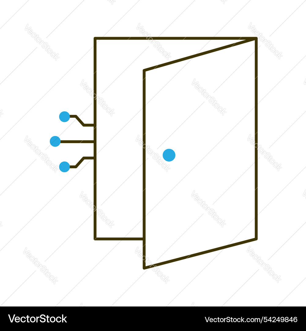 Smart ai gateway door for secure access icon Vector Image