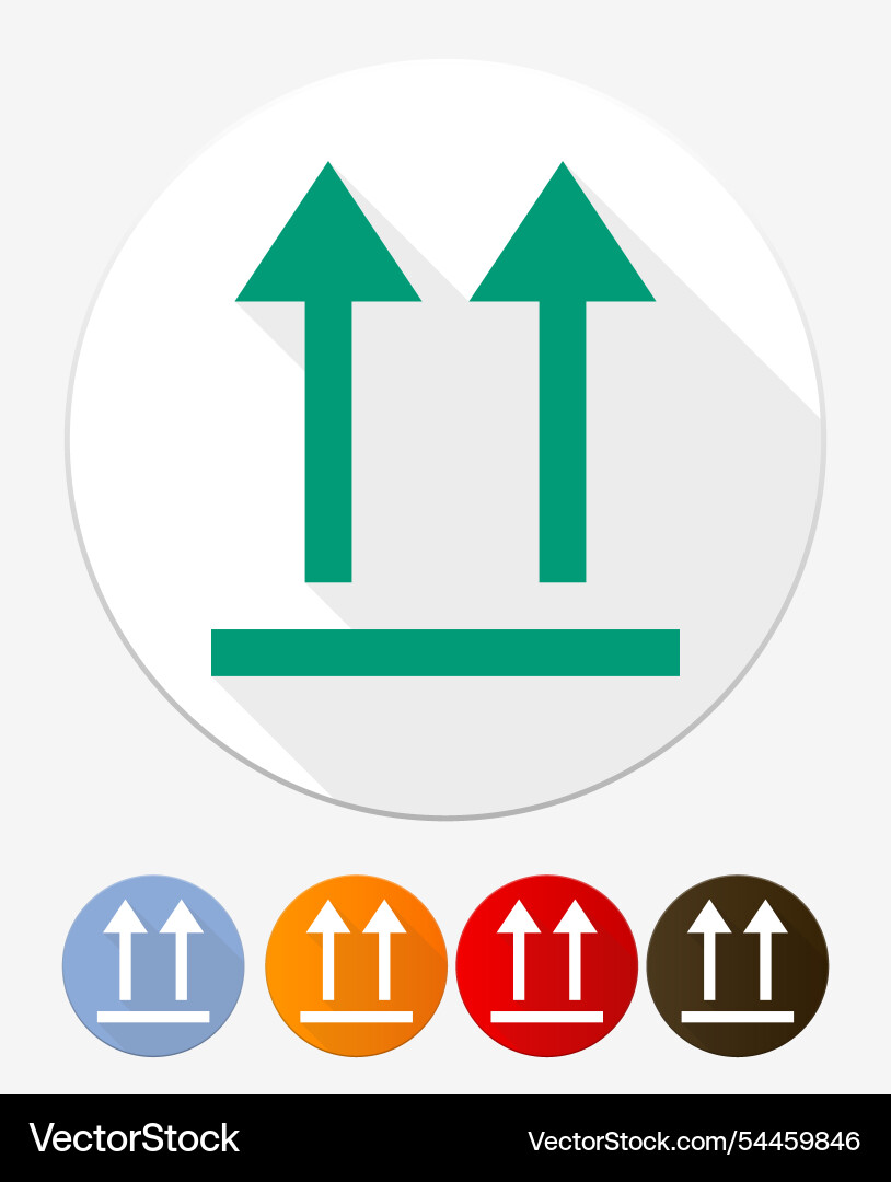 This way up correct orientation indicator This way up correct orientation indicator vector image