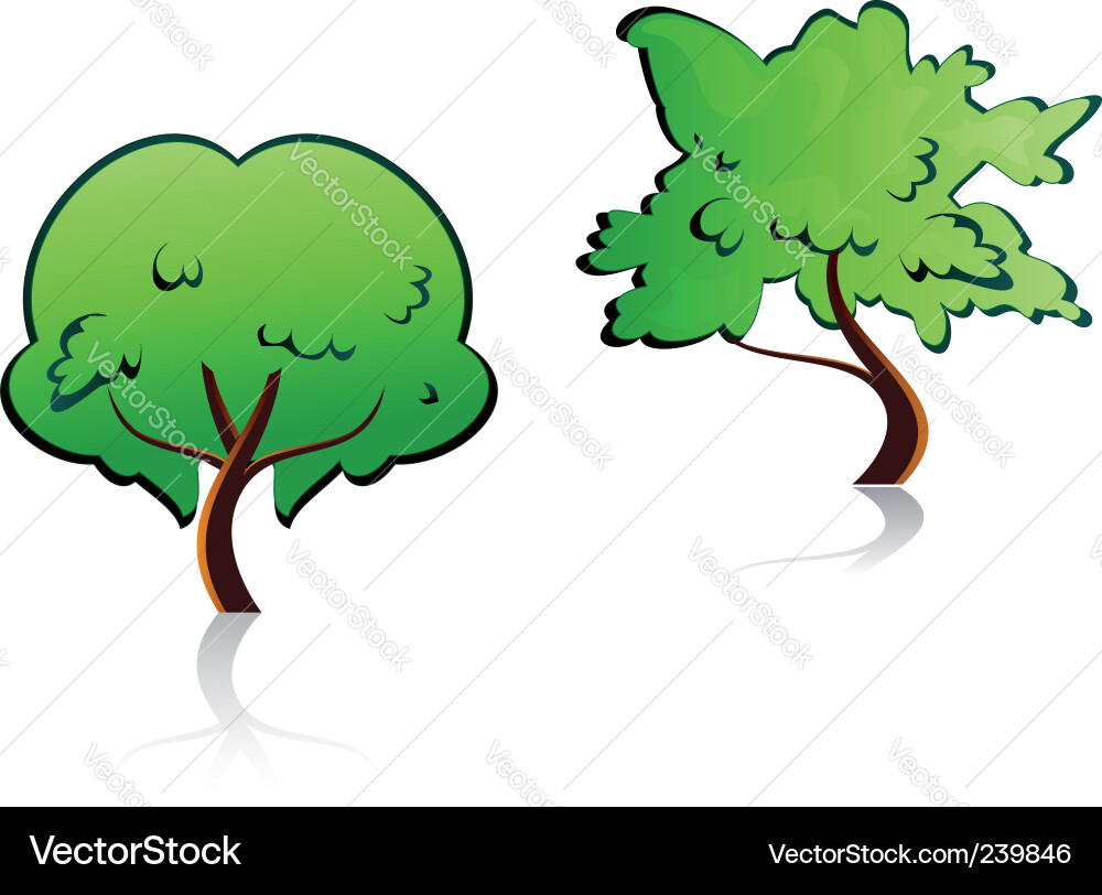 Tree symbols Vector Image