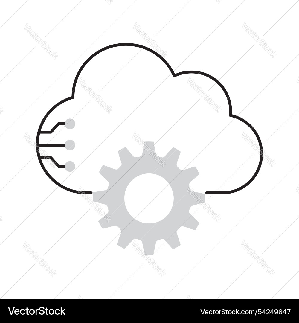 Ai-powered cloud automation framework icon design Ai-powered cloud automation framework icon design vector image