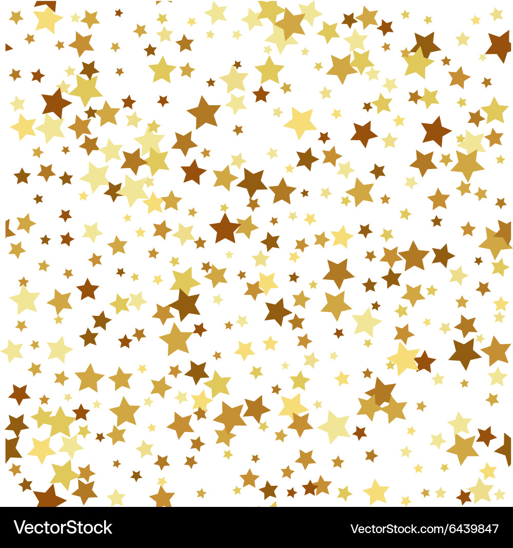 Gold star seamless pattern Royalty Free Vector Image
