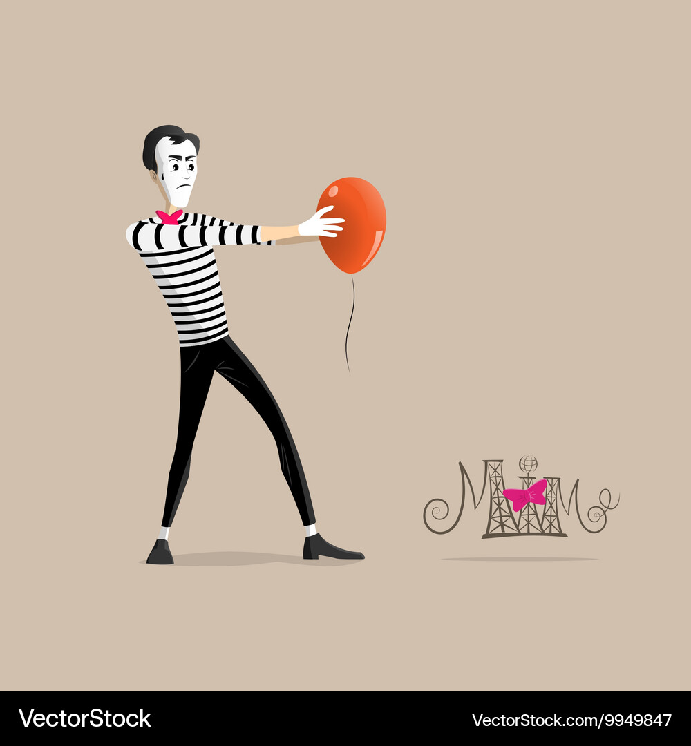 Mime performance - hypnotizing Vector Image