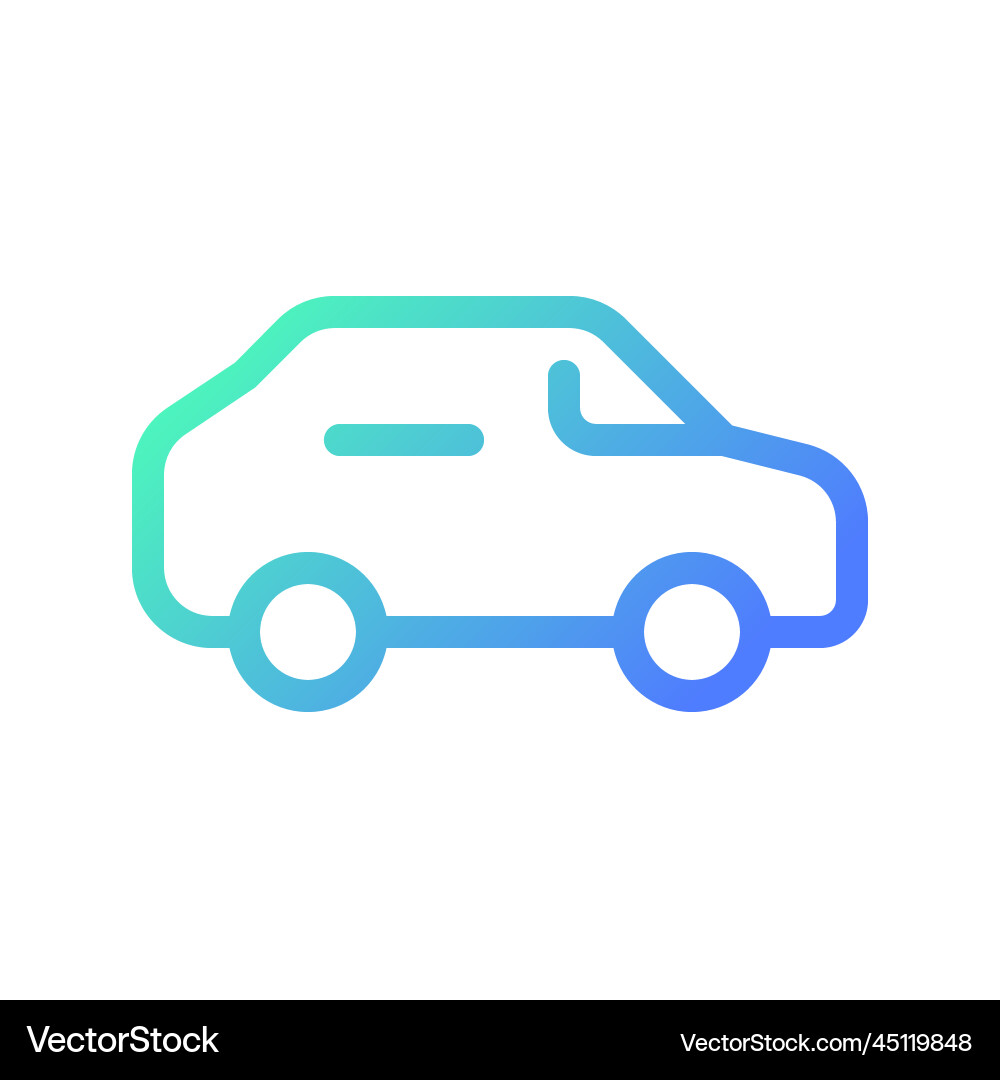 Automobile pixel perfect gradient linear ui icon Automobile pixel perfect gradient linear ui icon vector image