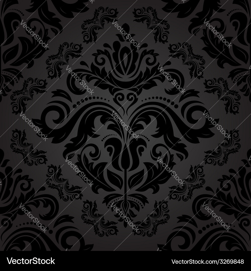 Damask seamless pattern orient background Vector Image
