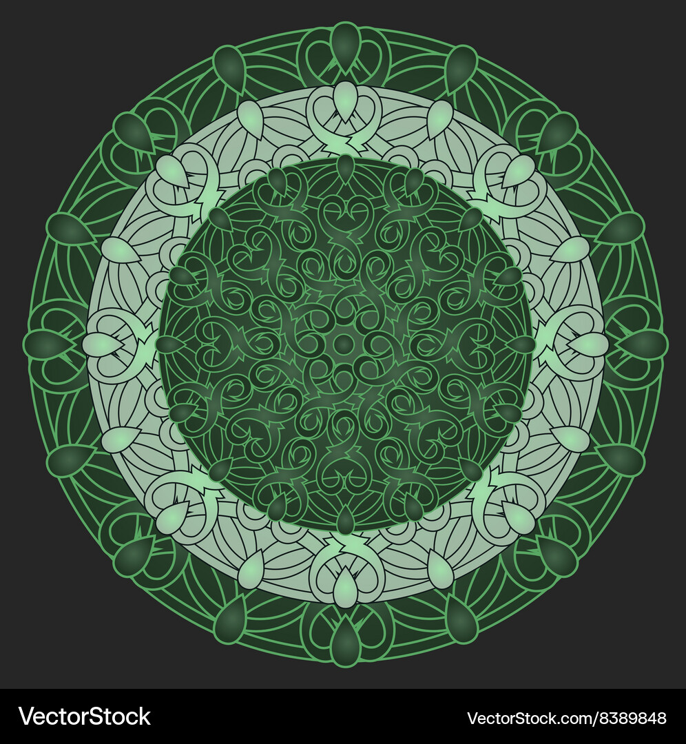 Decorative design element with a circular Vector Image