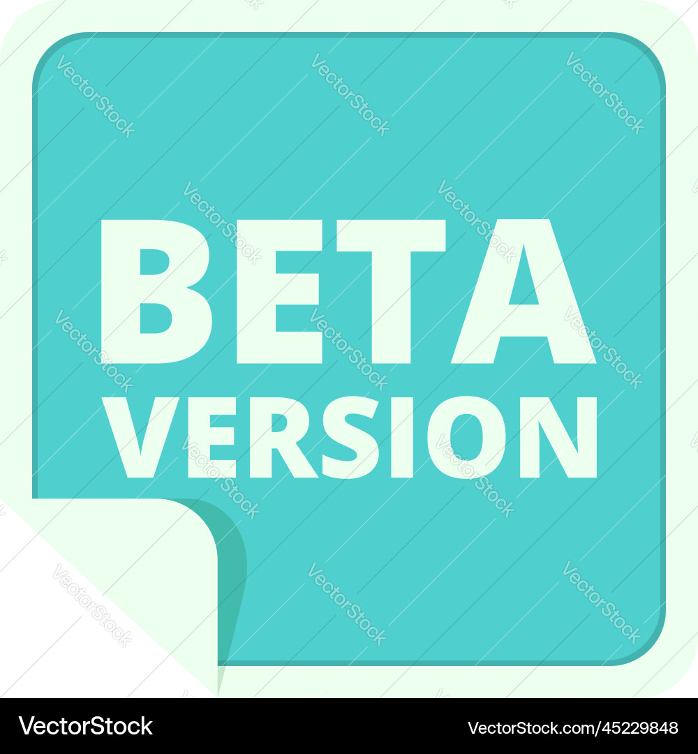 Digital beta version icon cartoon computer vector image