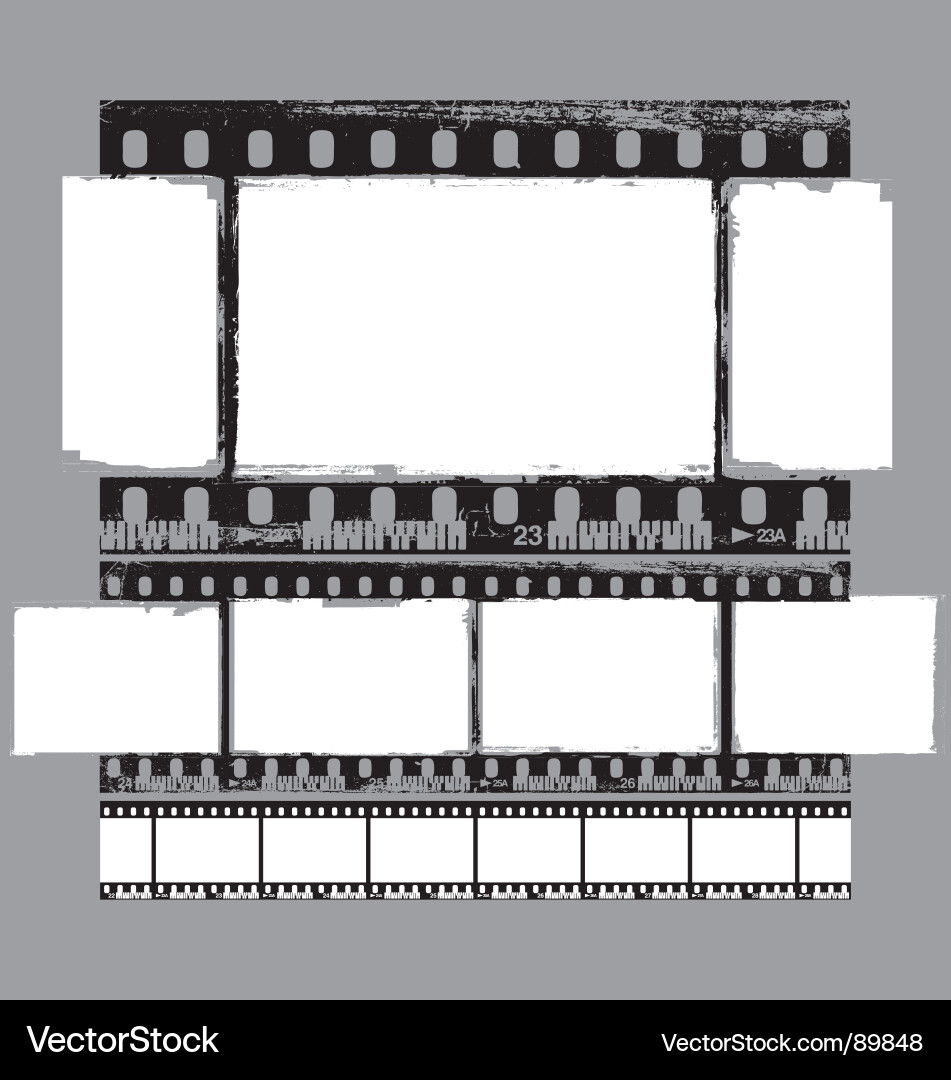 Distressed Film Frame Vector Image