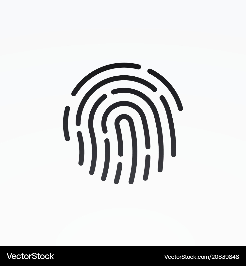Fingerprint Authentication Icon Vector Image