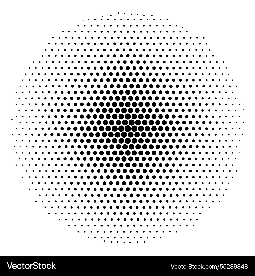 Halftone radial pattern pop art gradient Vector Image