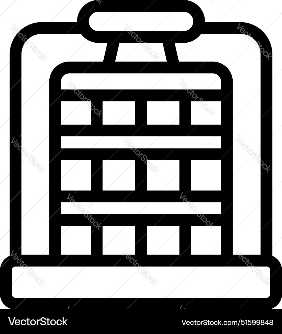 Icon of a building with multiple floors Icon of a building with multiple floors Vector Image