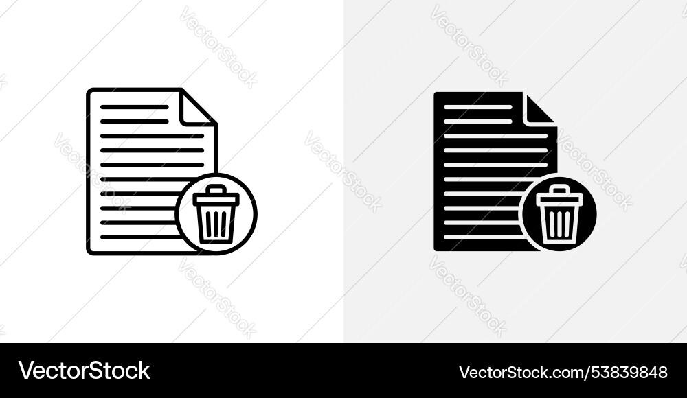 Remove file icon set Vector Image