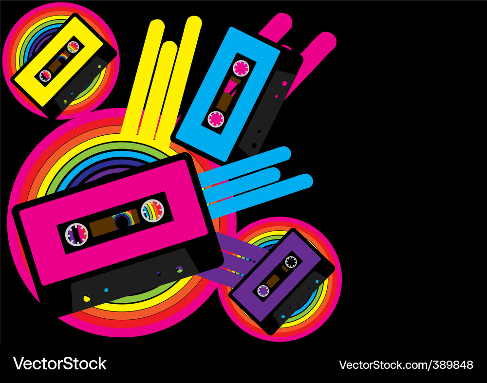 Retro Party Vibes Vector Image