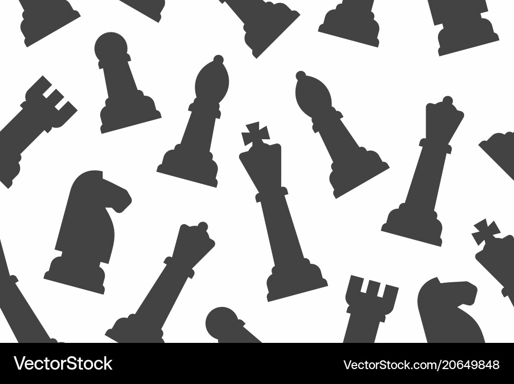 Seamless pattern with chess pieces Seamless pattern with chess pieces vector image