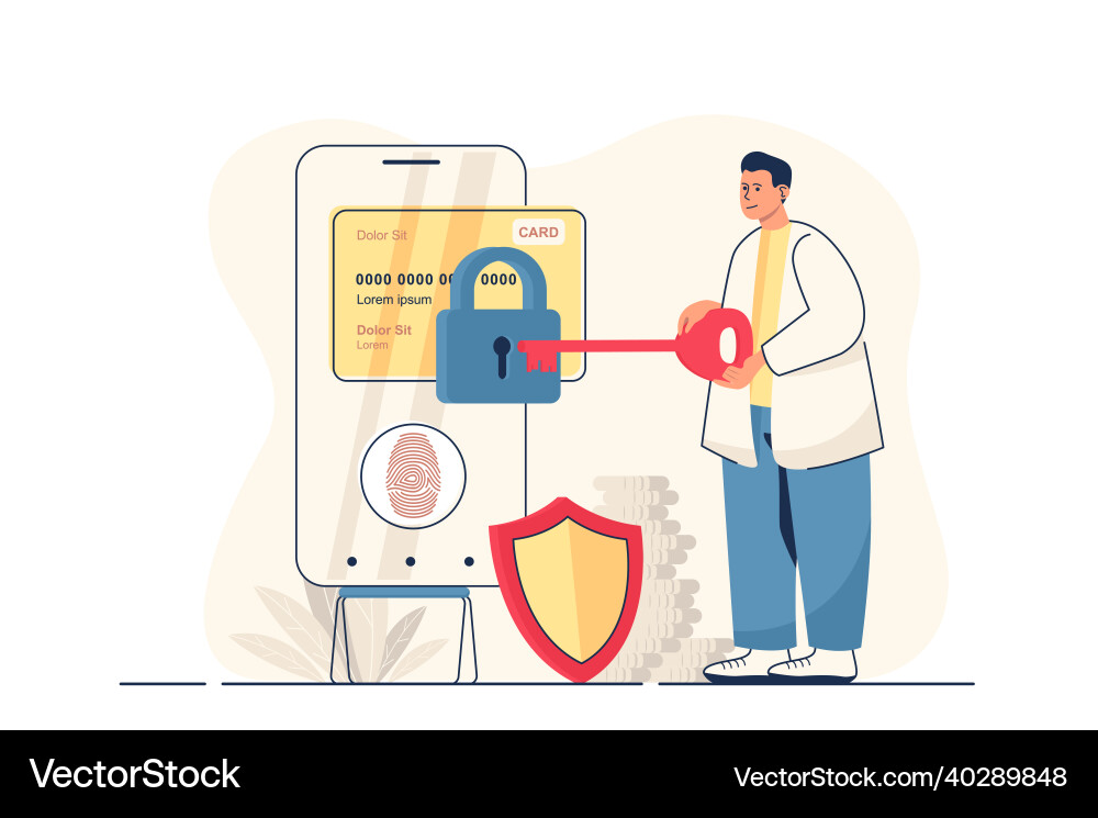 Secure payment concept for web banner Secure payment concept for web banner Vector Image