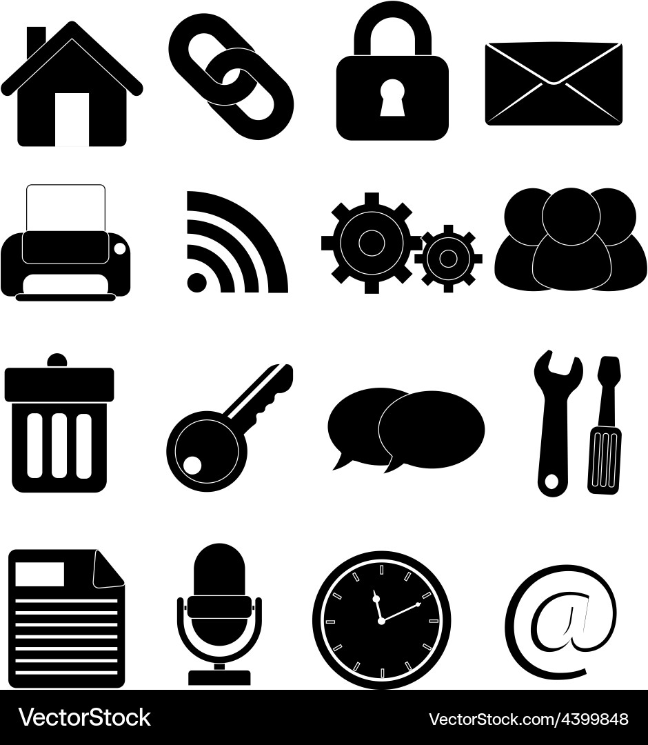 Web Icons - Network and Communication vector image