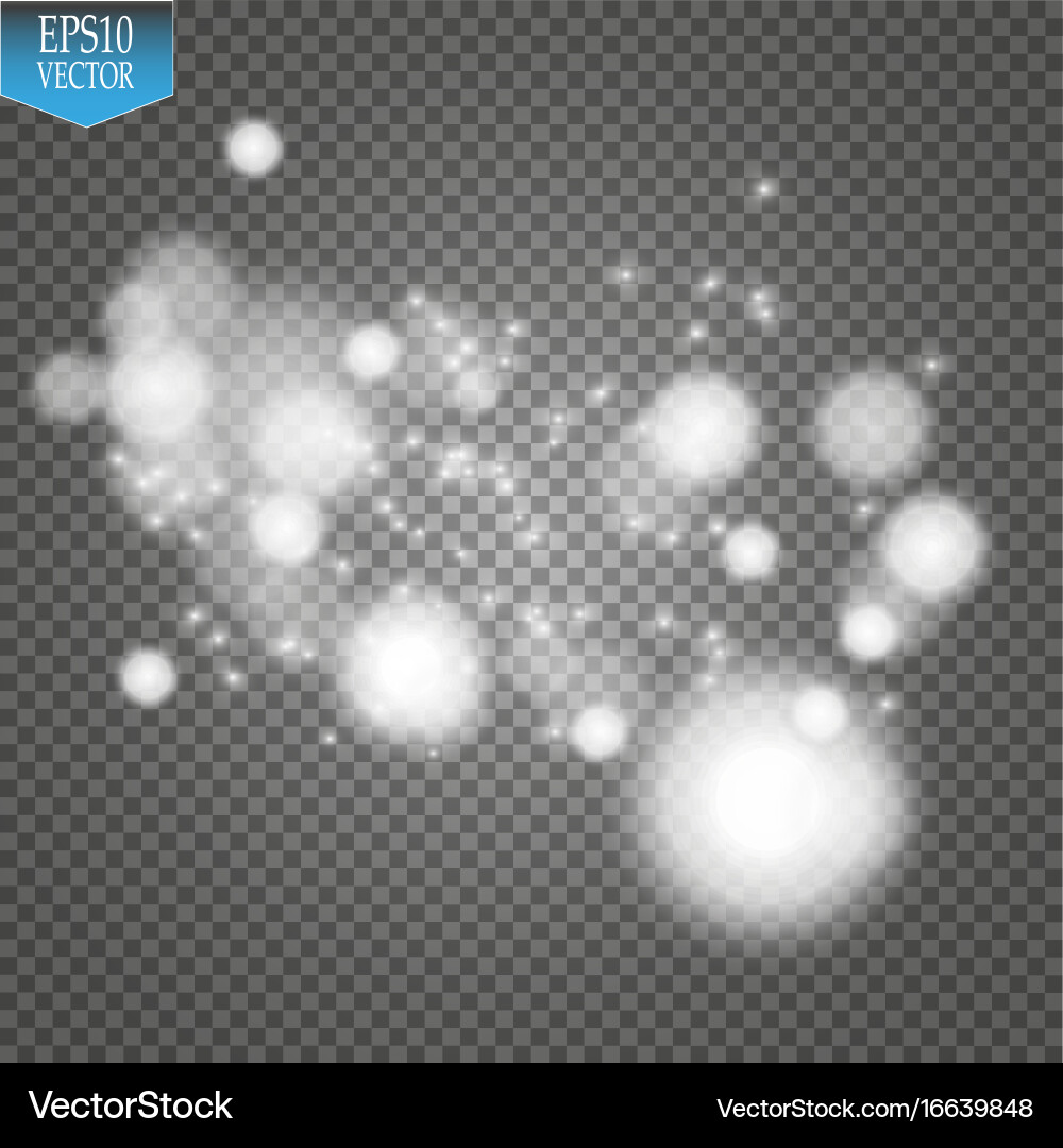 White Sparkle Explosion - Bokeh Effect vector image