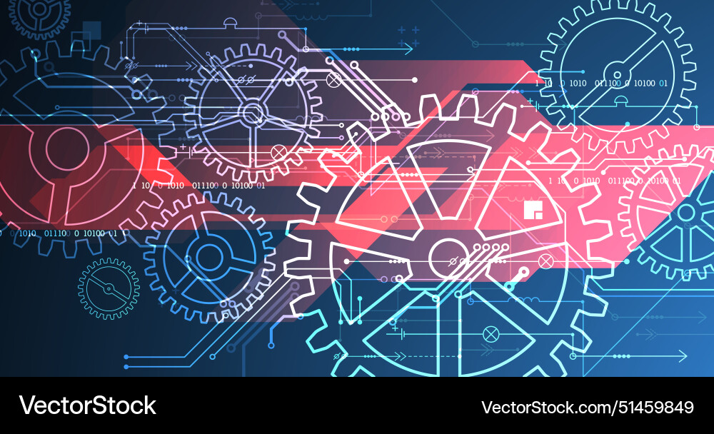 Abstract technological background with glowing Abstract technological background with glowing Vector Image