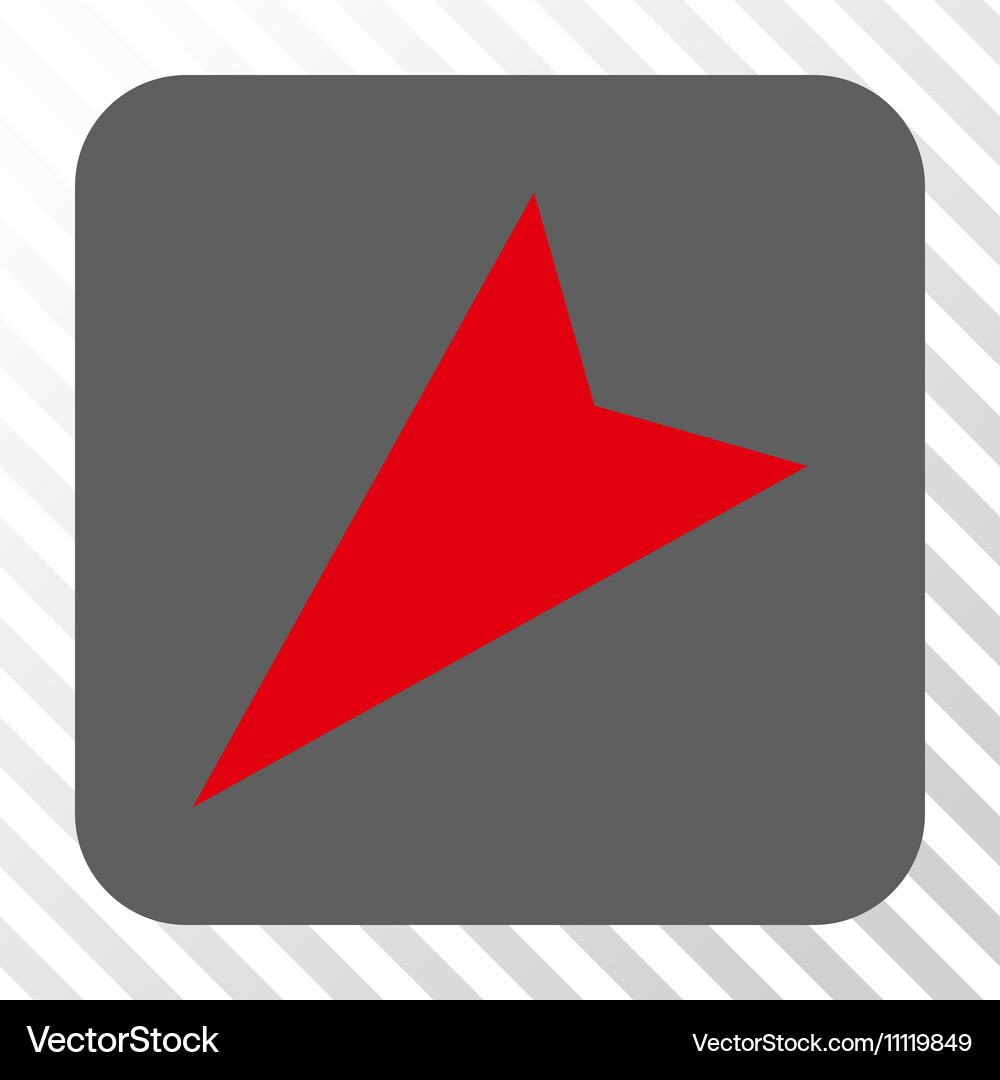 Arrowhead left-down rounded square button Vector Image
