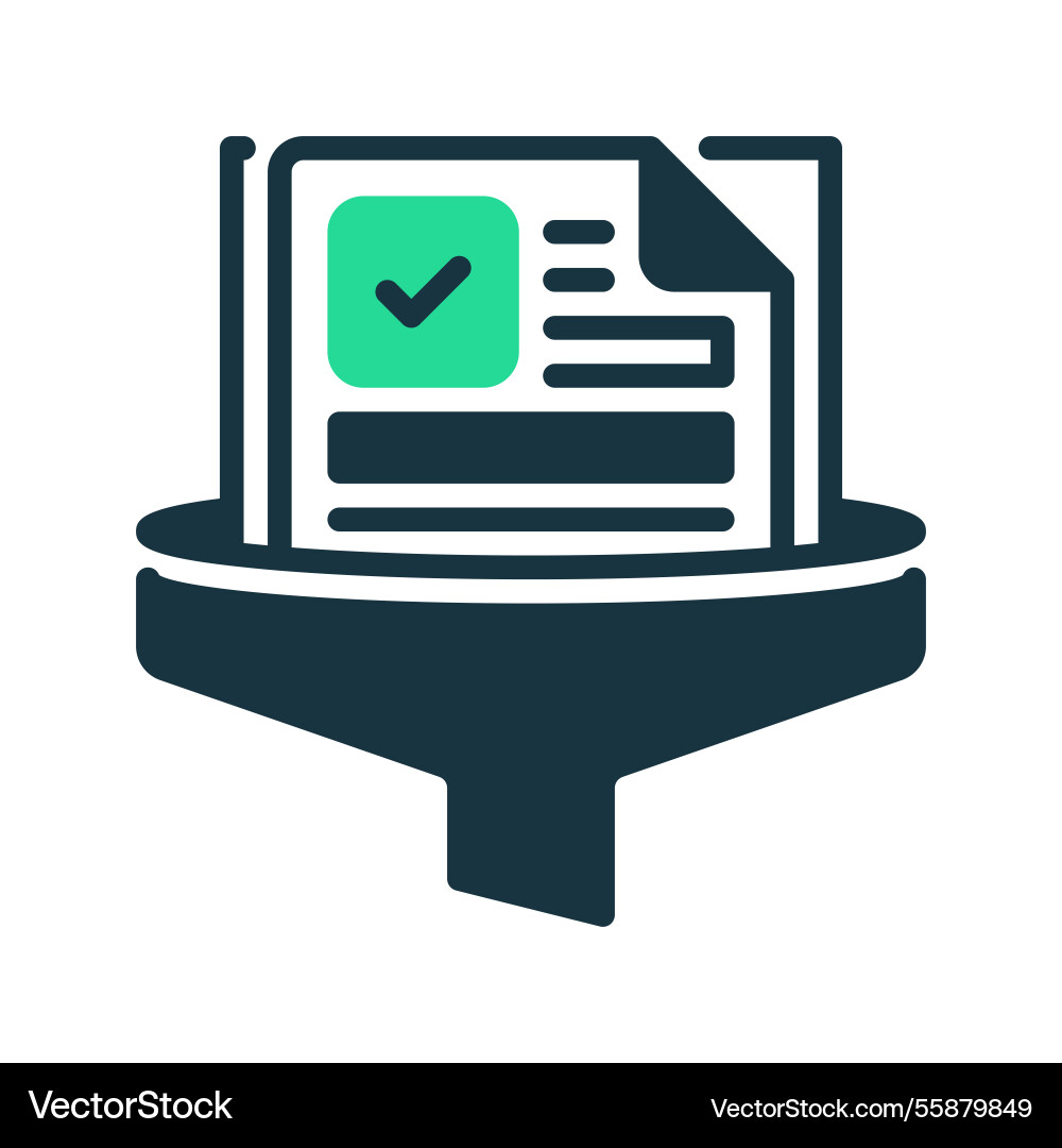 Data filtering line icon linear style sign Data filtering line icon linear style sign vector image