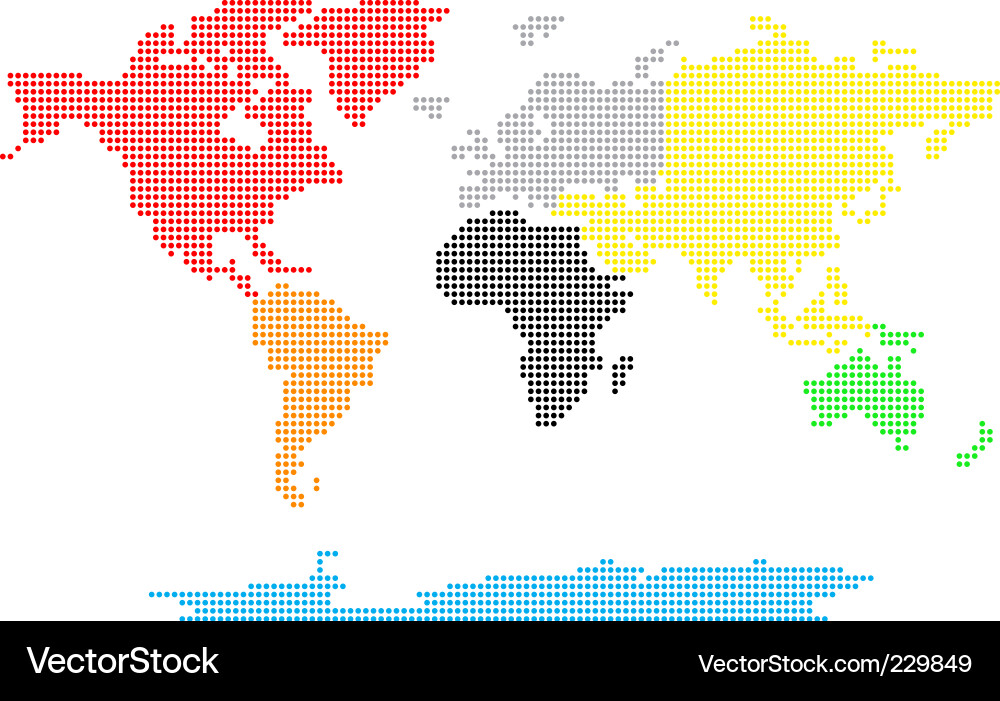 Dotted World Map Vector Image