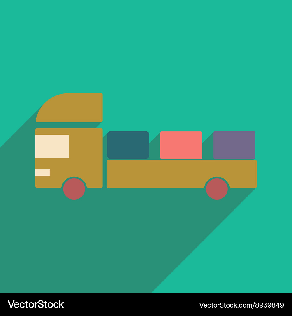 Flat with shadow icon and mobile application Vector Image