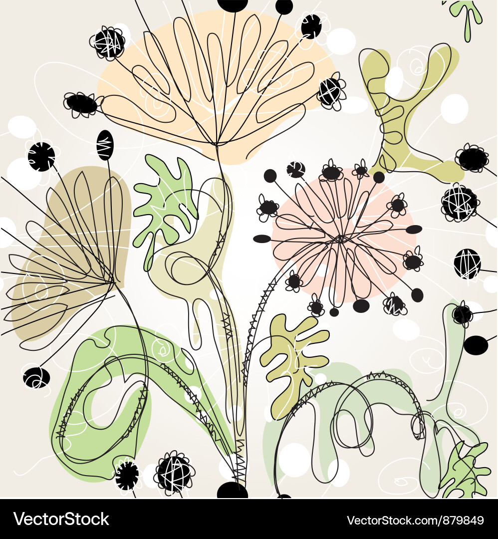 Floral Swirls Vector Image