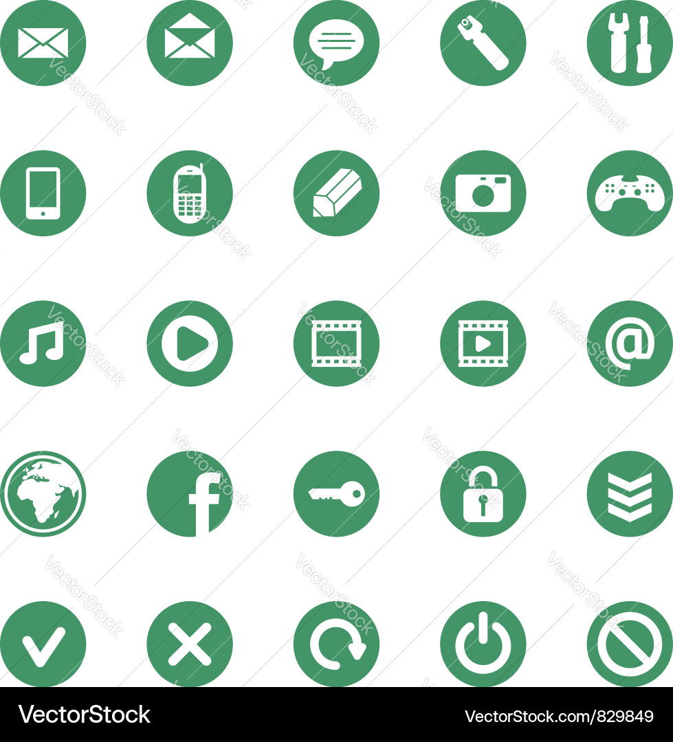 Icon Set - Digitale Elemente Vektorbild