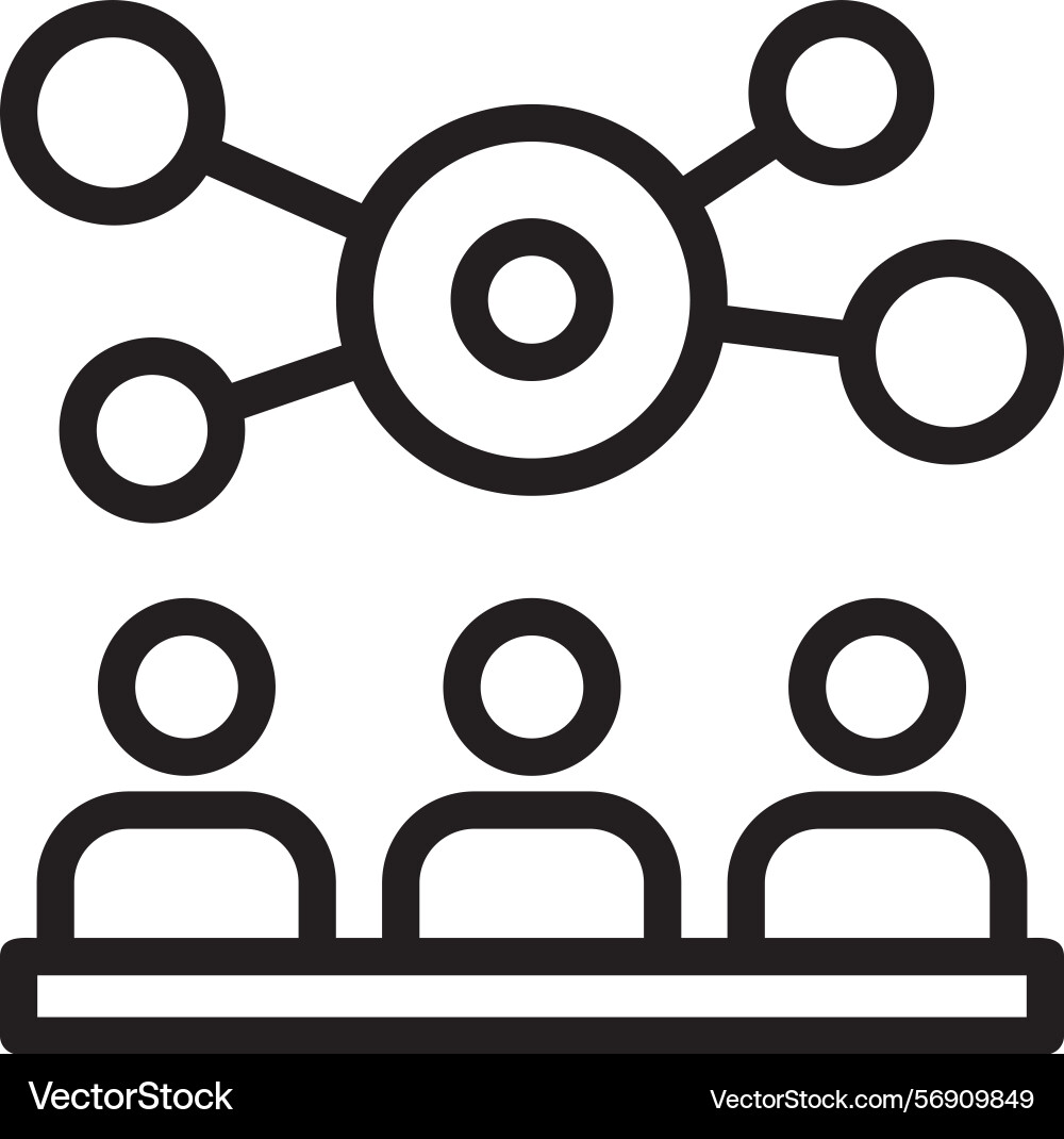 Networking event linear style icon design Vector Image