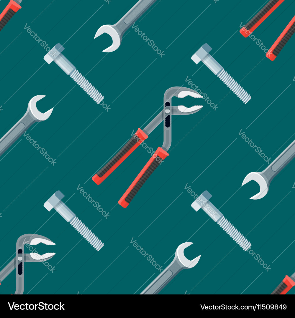 Tools Seamless Pattern - Hardware vector image