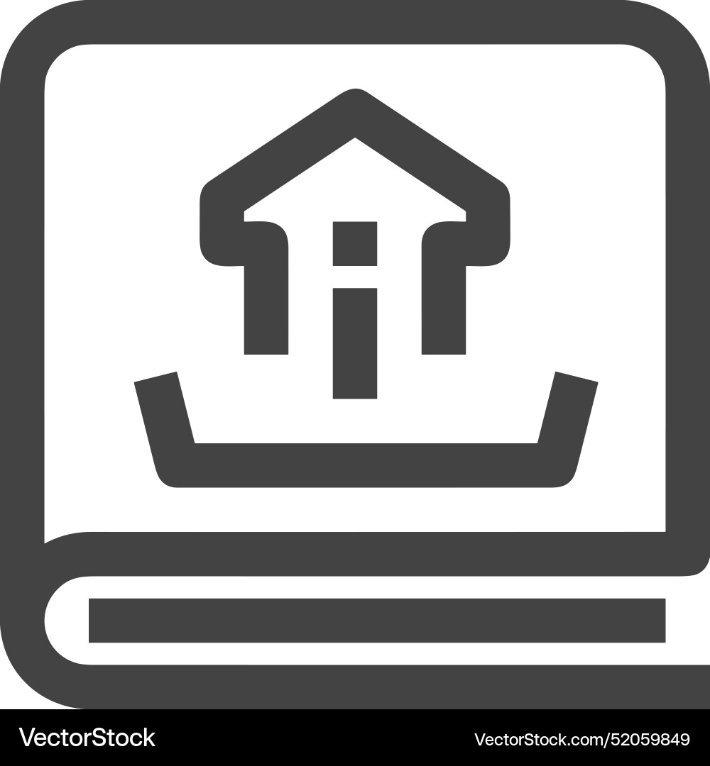 Upload outline icon symbol image Vector Image