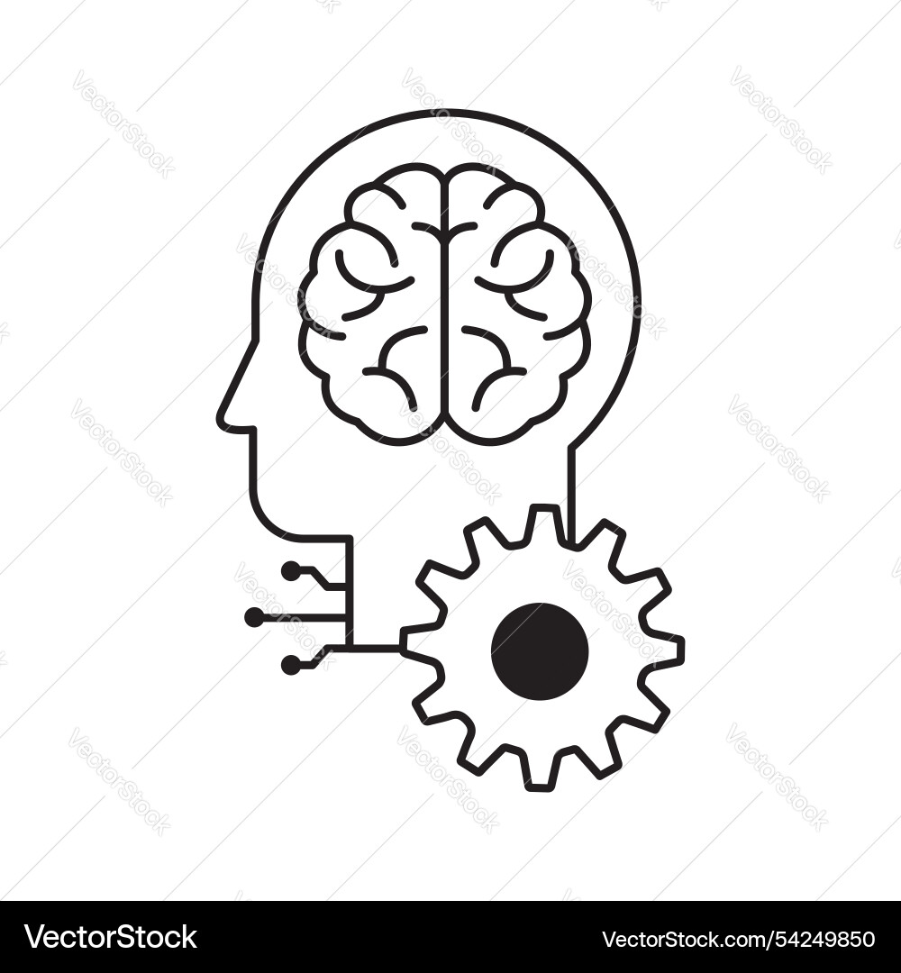 Ai and human intelligence for problem solving Ai and human intelligence for problem solving vector image