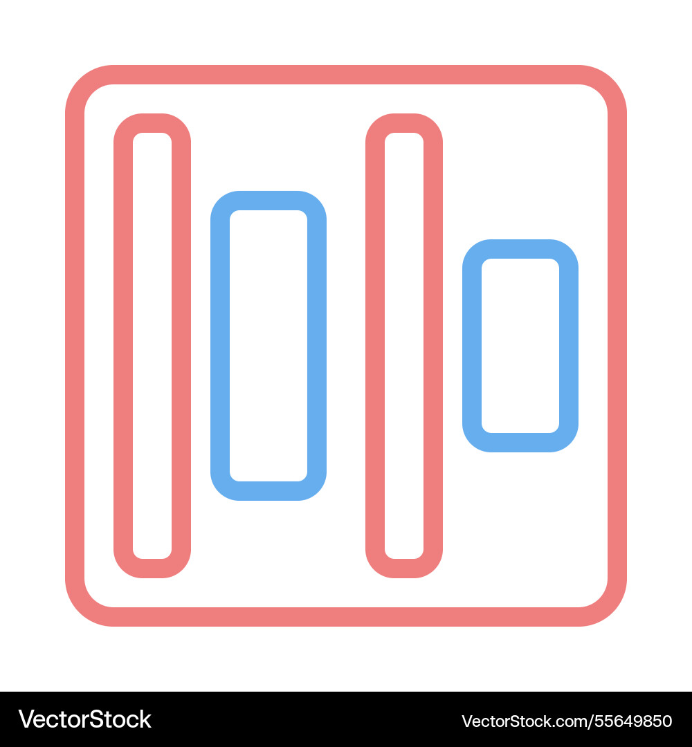 Align icon in outline style with soft colors Align icon in outline style with soft colors vector image