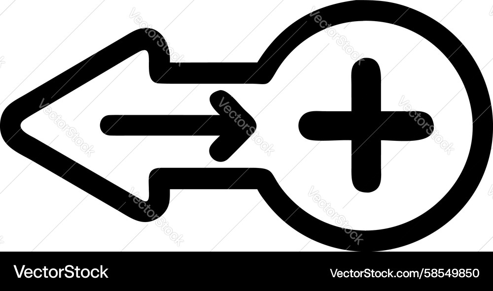 Backtrack & Add Icon Vector Image
