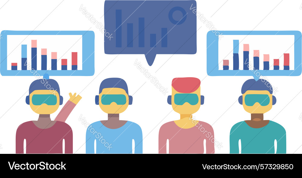 Data analytics dashboard - financial performance Vector Image