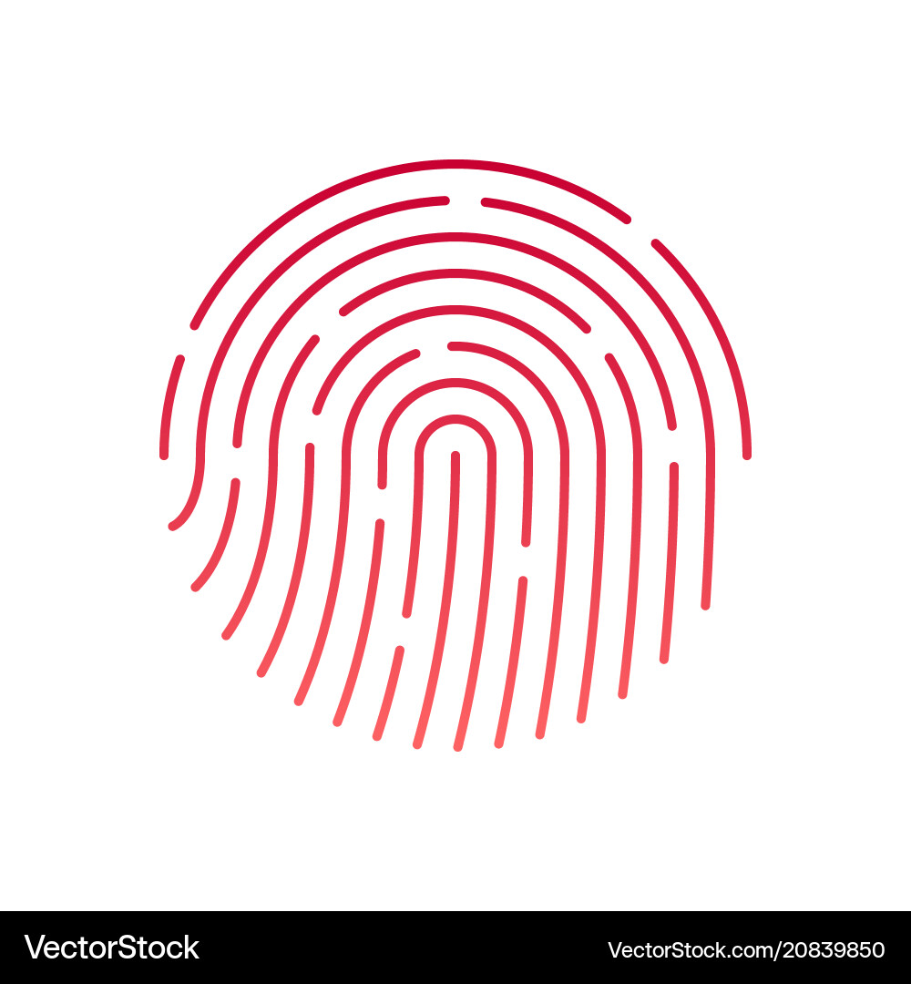 Fingerprint Authentication Icon vector image
