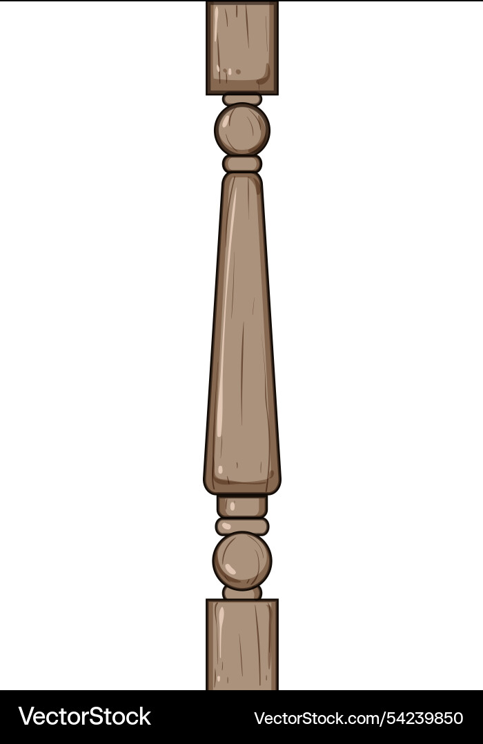 Interior balustrade wooden cartoon Interior balustrade wooden cartoon vector image