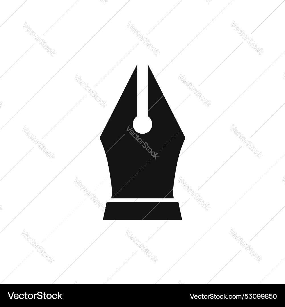 Pen nib icon isolated on white background Pen nib icon isolated on white background vector image