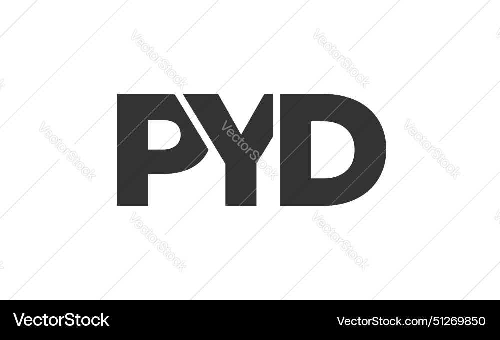 Pyd logo design template with strong and modern Pyd logo design template with strong and modern vector image