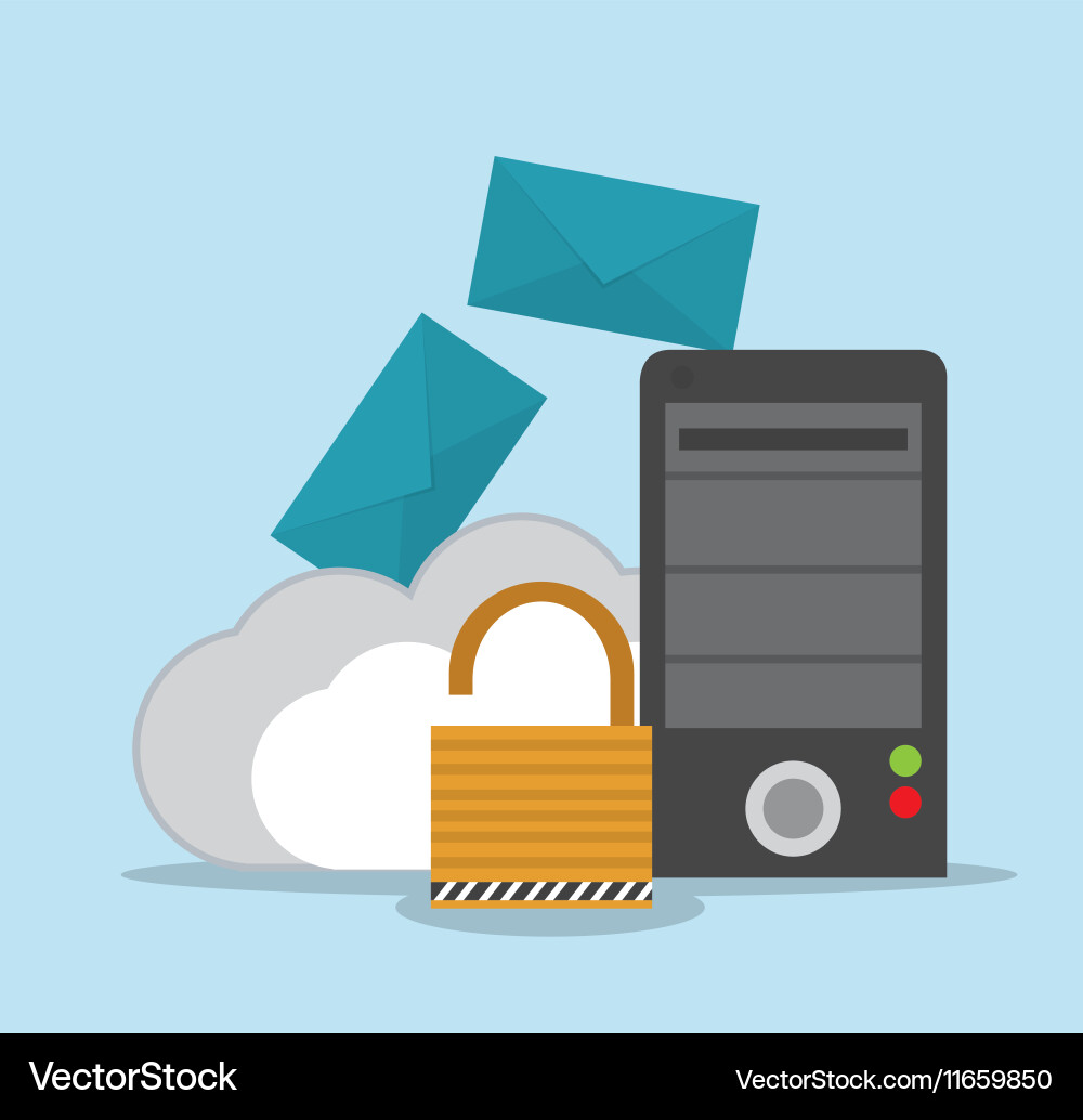 Security data and cyber system design vector image