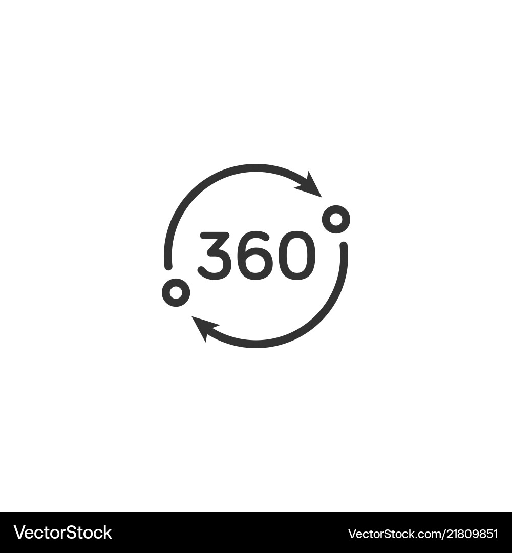360 degree icon Royalty Free Vector Image - VectorStock