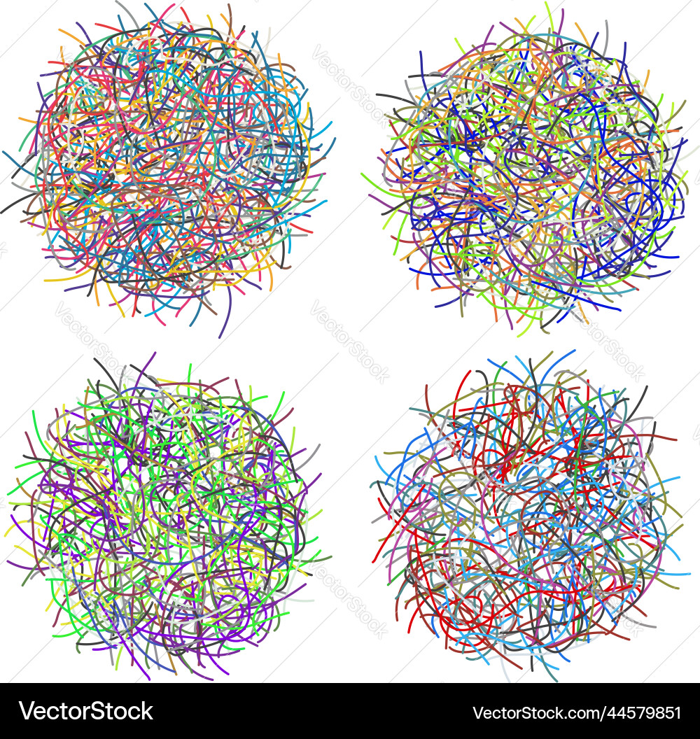 Abstract messy pattern with tangled lines vector image