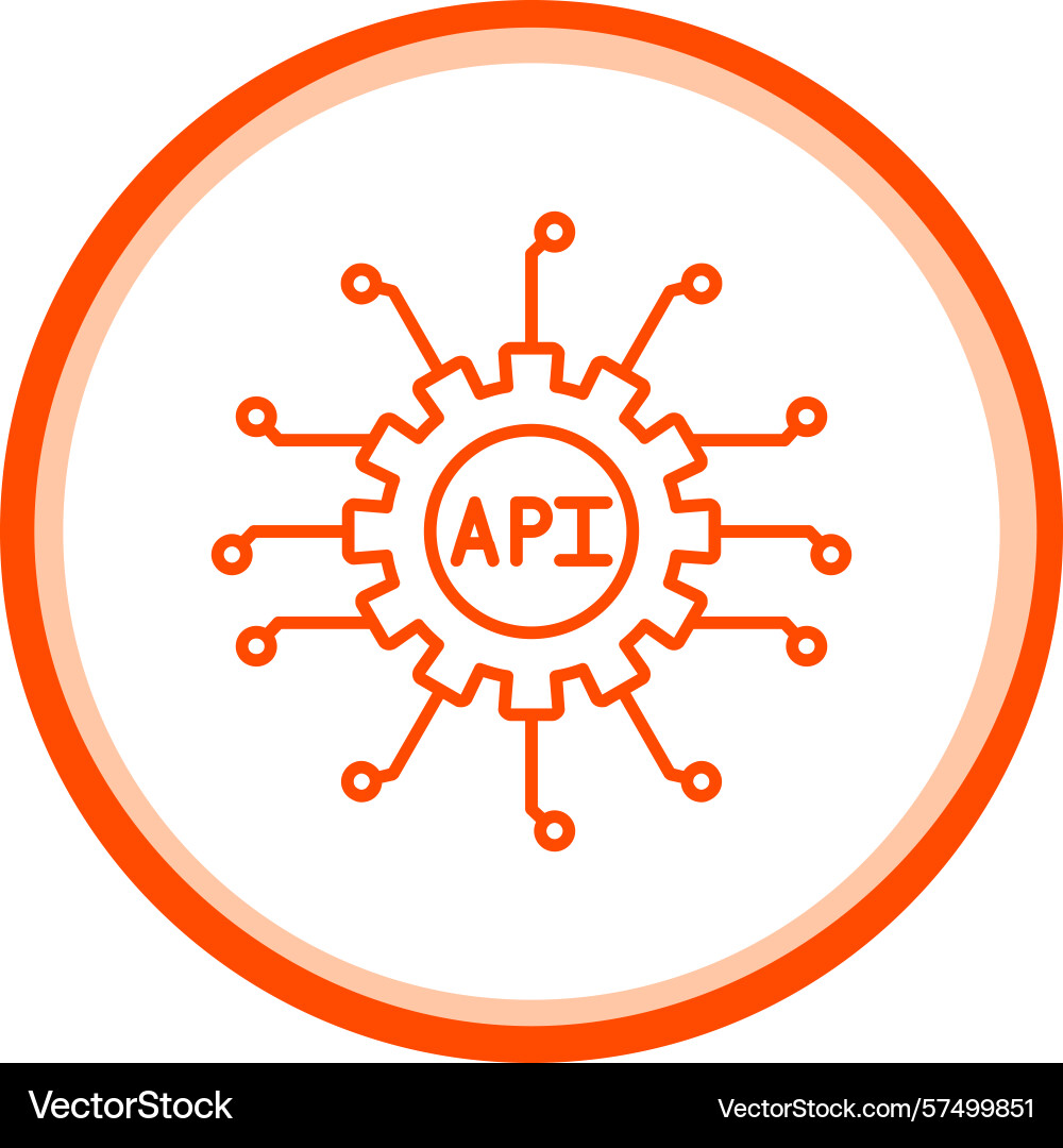 Api icon vector image
