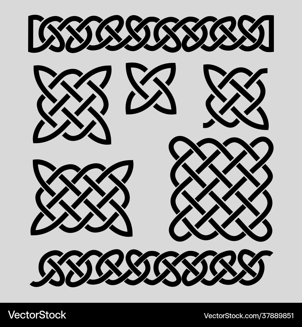 Celtic Knot Patterns vector image