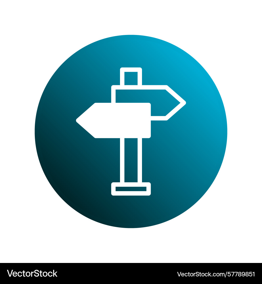 Navigating the path a signpost icon guiding Navigating the path a signpost icon guiding vector image