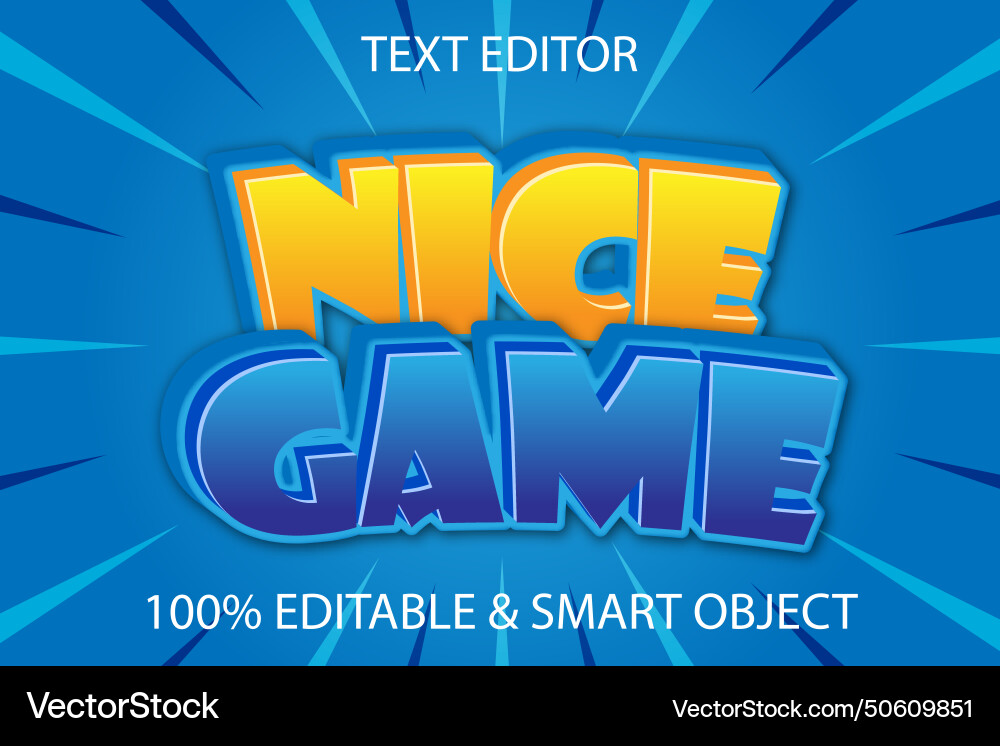 Nice editable text effect 3 dimension emboss Nice editable text effect 3 dimension emboss Vector Image