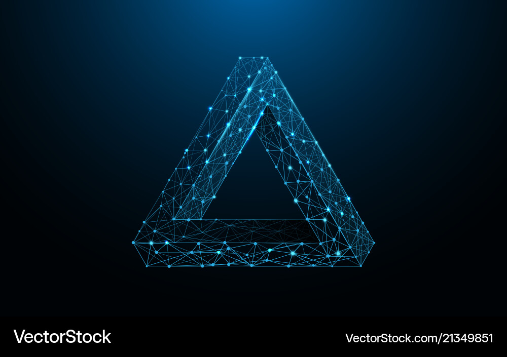Penrose Triangle Particle Geometry Vector Image