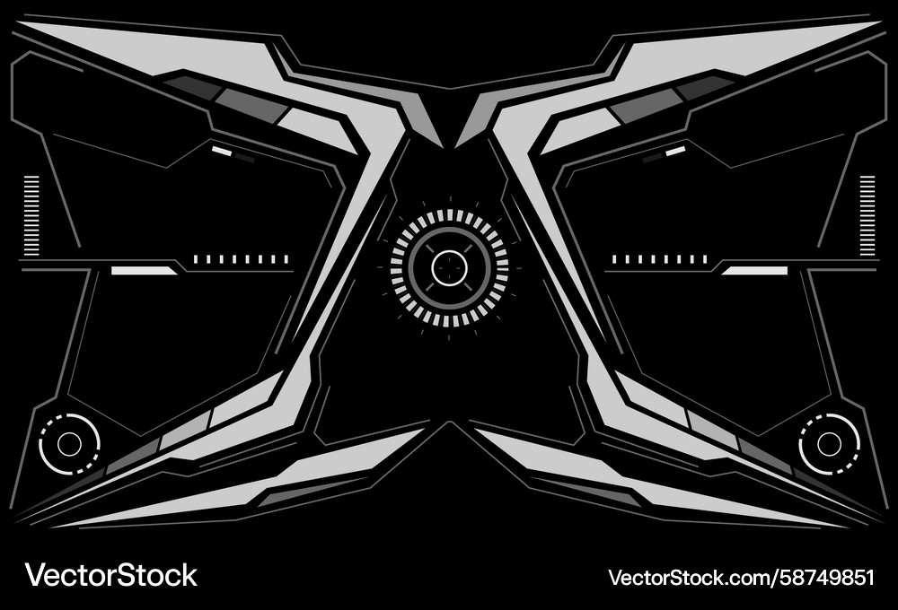 Sci-Fi HUD Interface Screen Vector Image